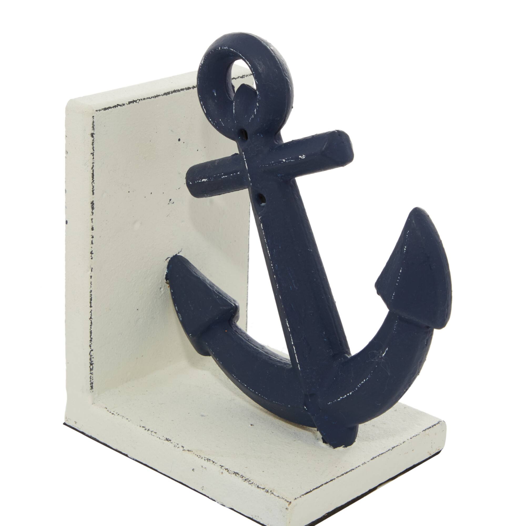 6" Blue Metal Coastal Bookends